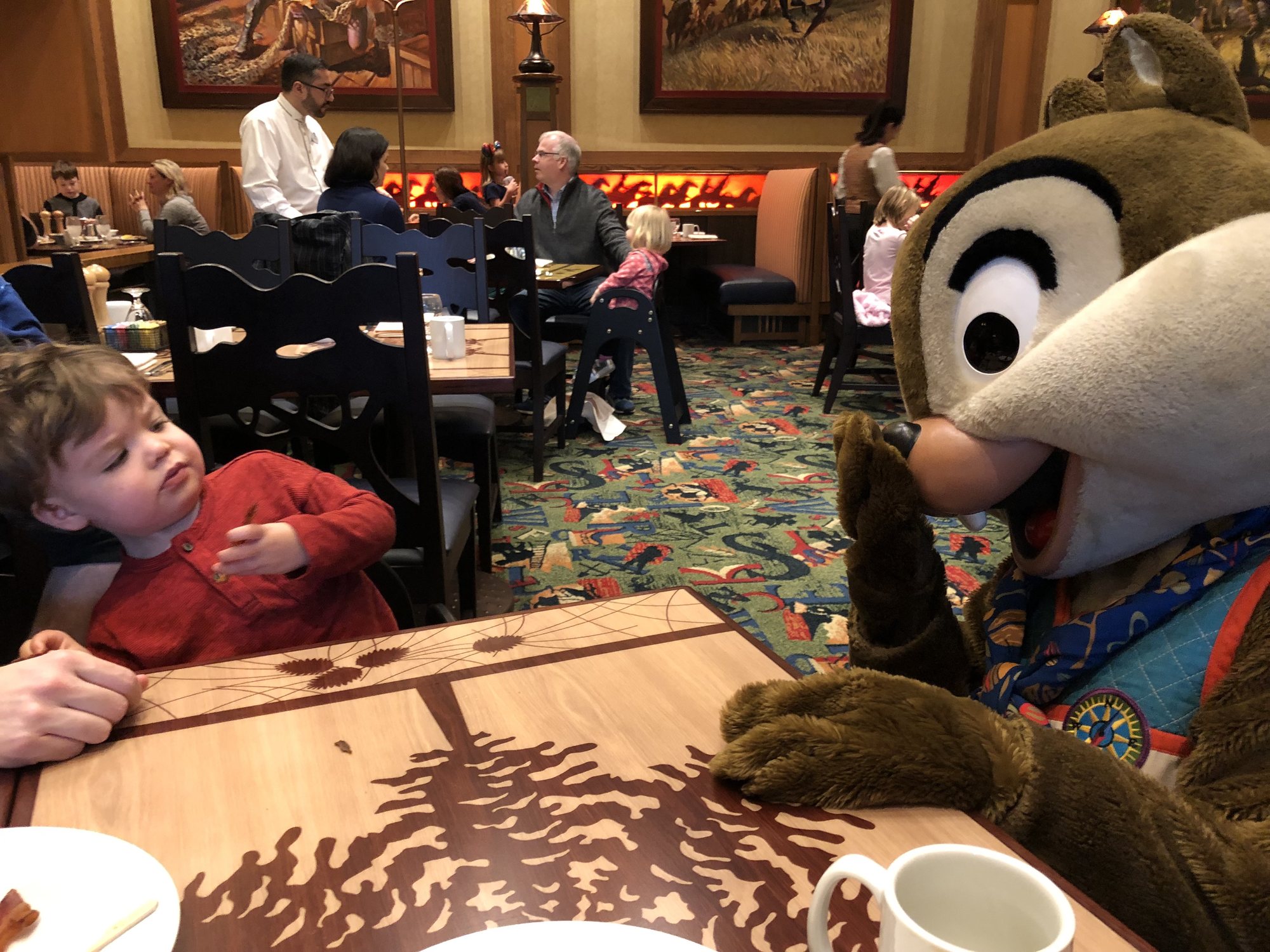 He was not having the Chipmunks anywhere near him. Same went for Pluto.