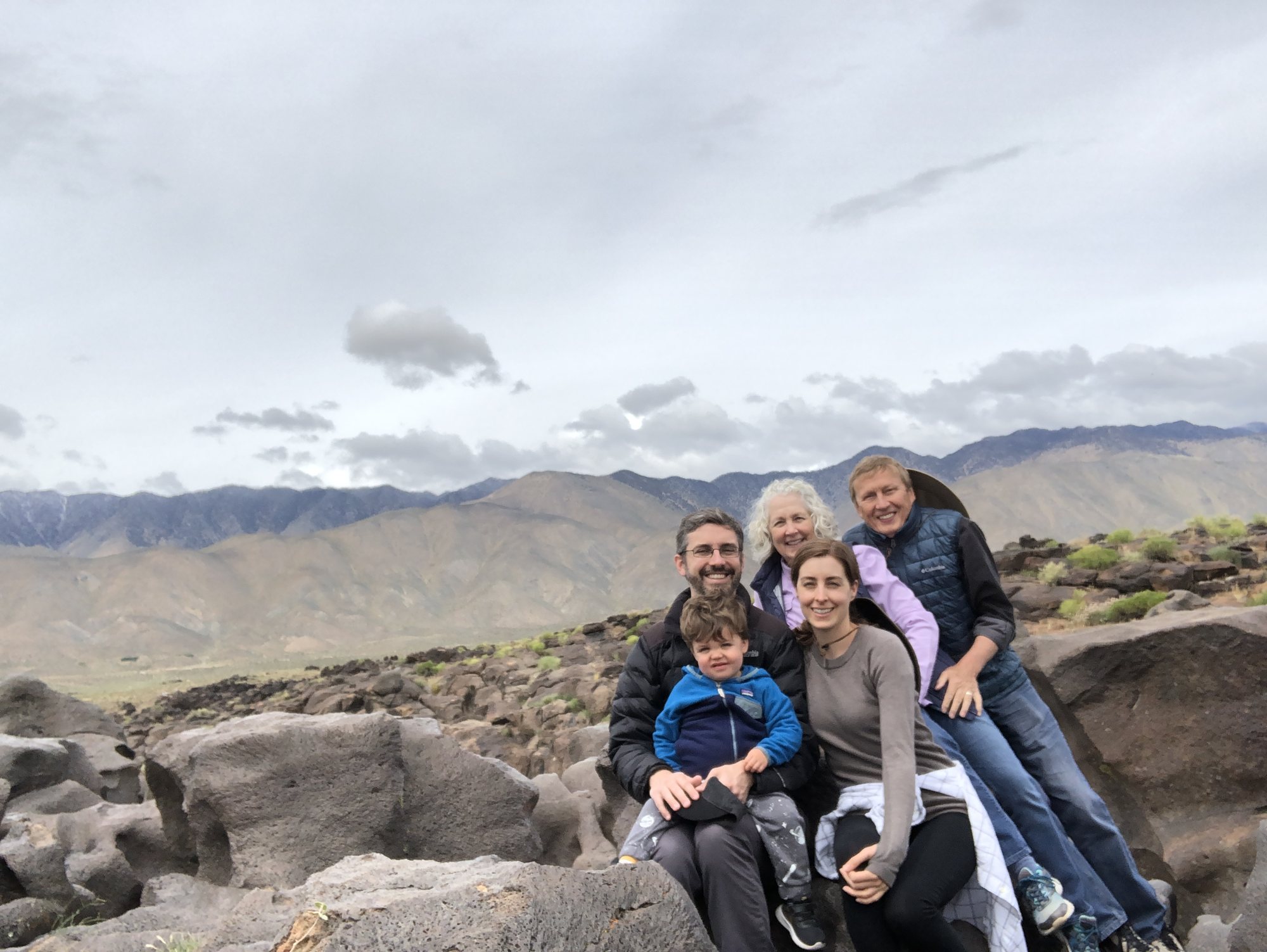 Fossil Falls with the fam.