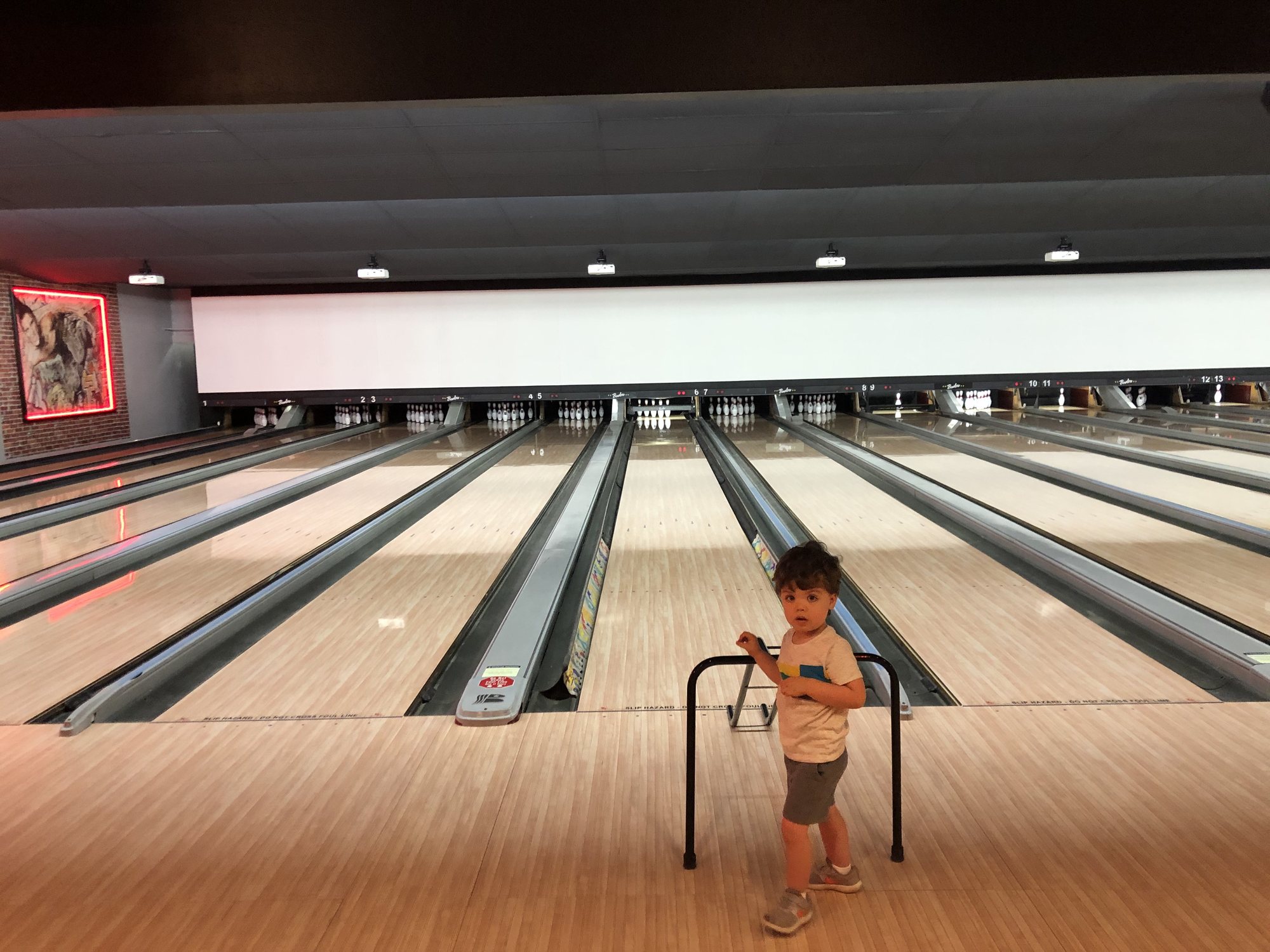 Bowling! Yes, it was still warm enough for shorts in early November.