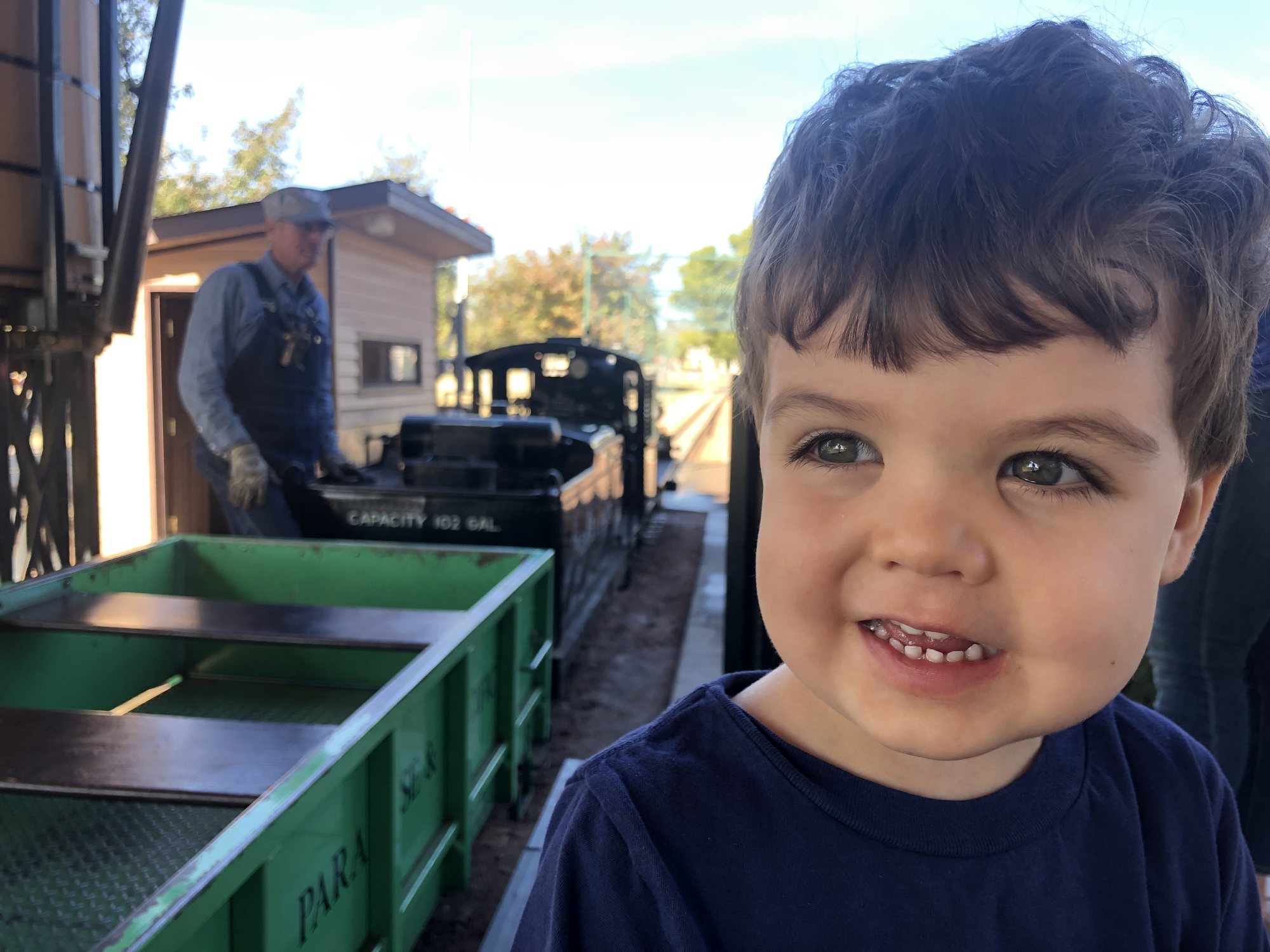Trip to the McCormick Railroad Park with Mama while Dad was on a work trip.