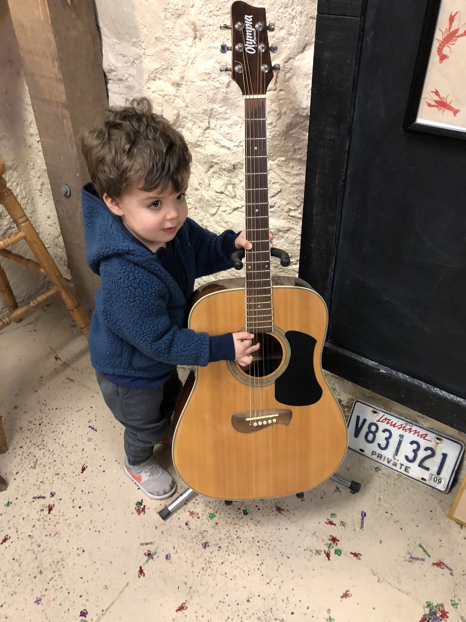 A little entertainment at the local cajun restaurant in Williams.