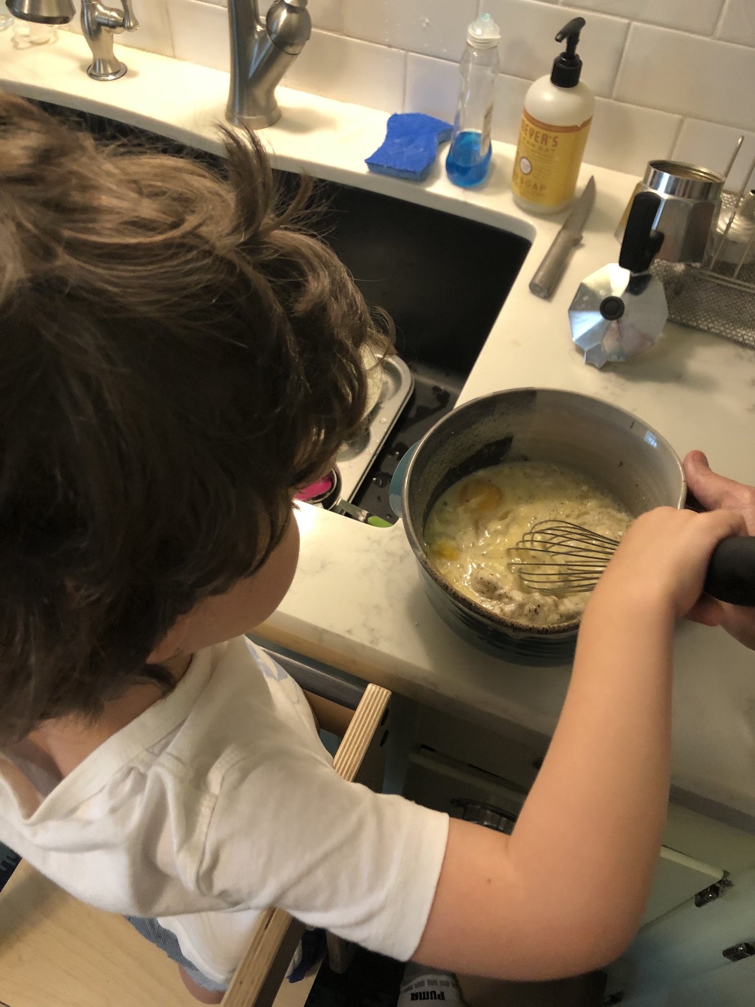 Making Mother's Day pancakes!!!