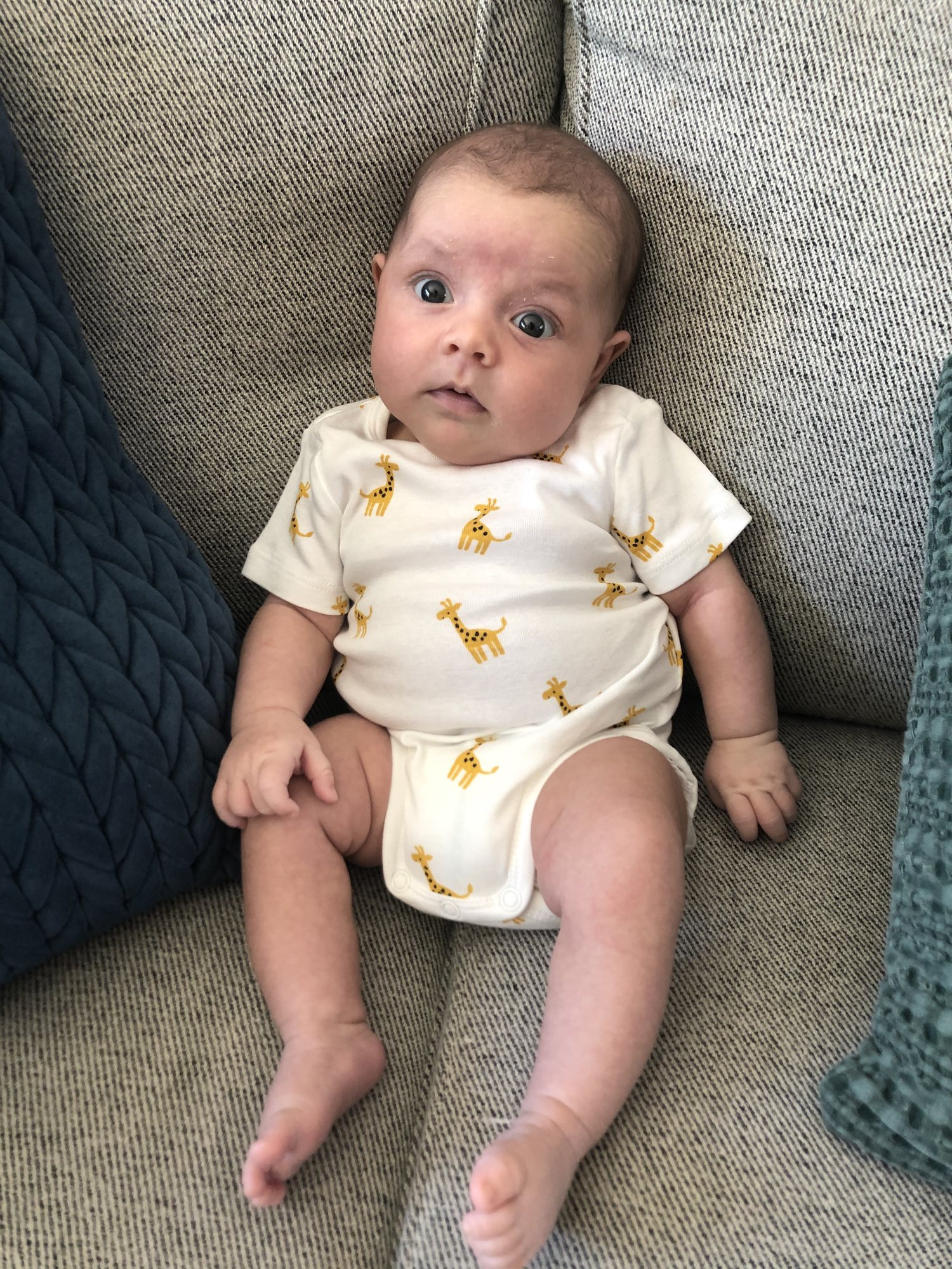 Surprised to be sitting up. LOL.