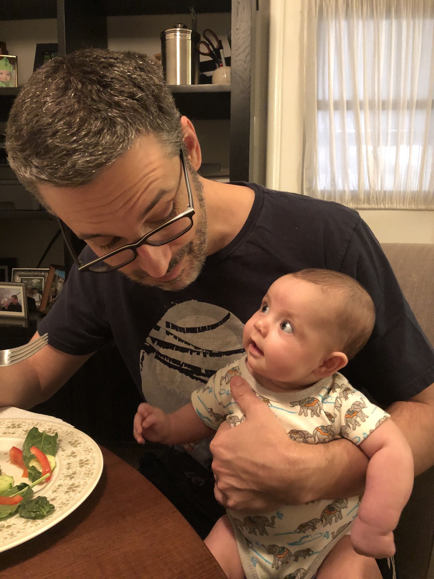 Nora's starting to show interest in food!!!
