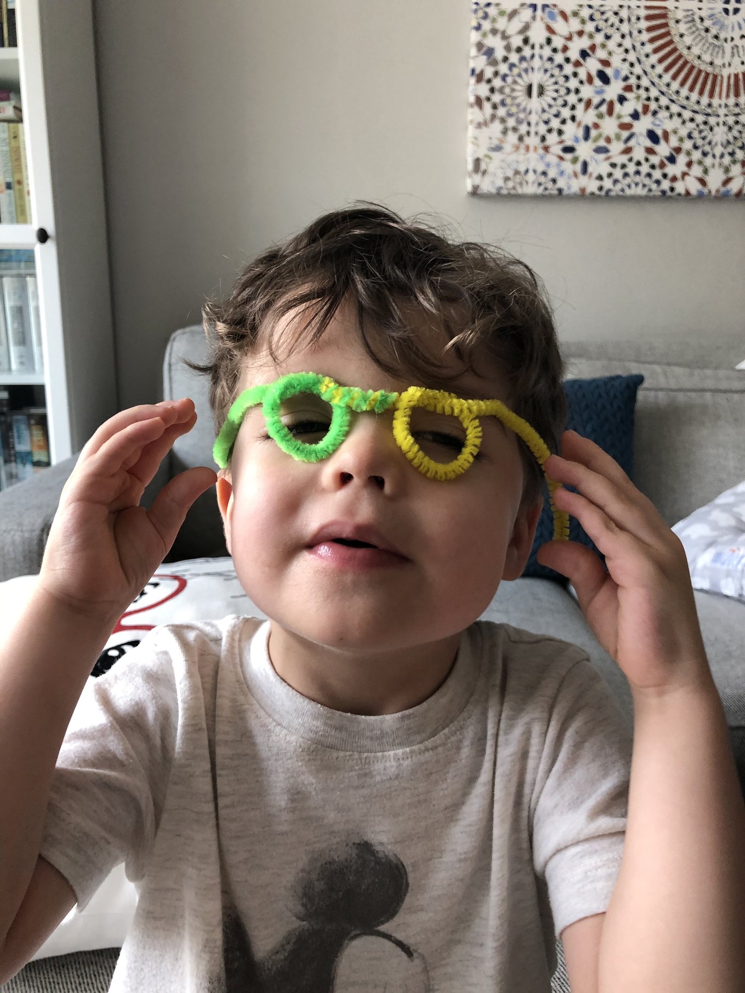 Ben's new glasses.