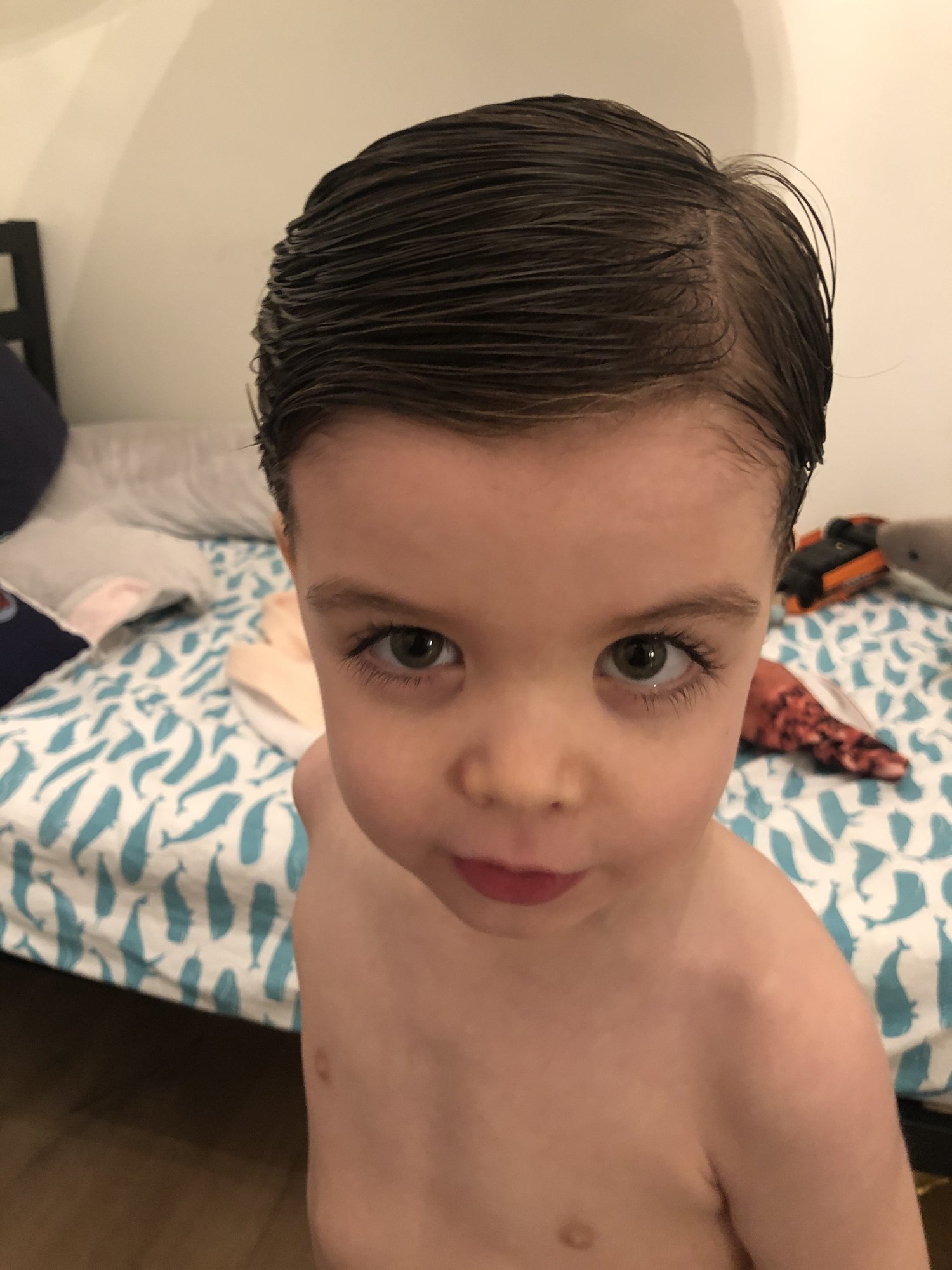 Ben looking quite dashing after a bath.