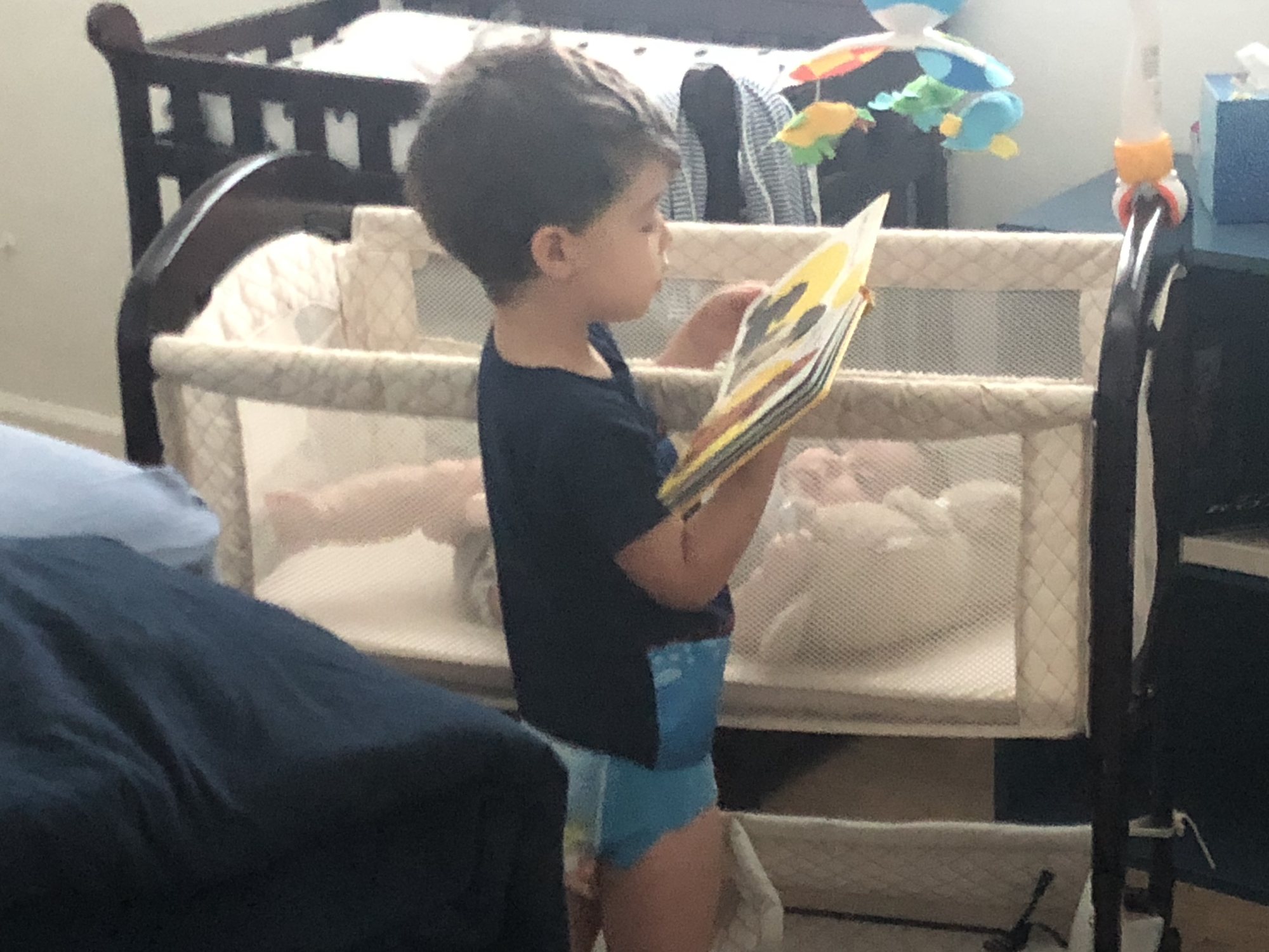 Ben reading to Nora