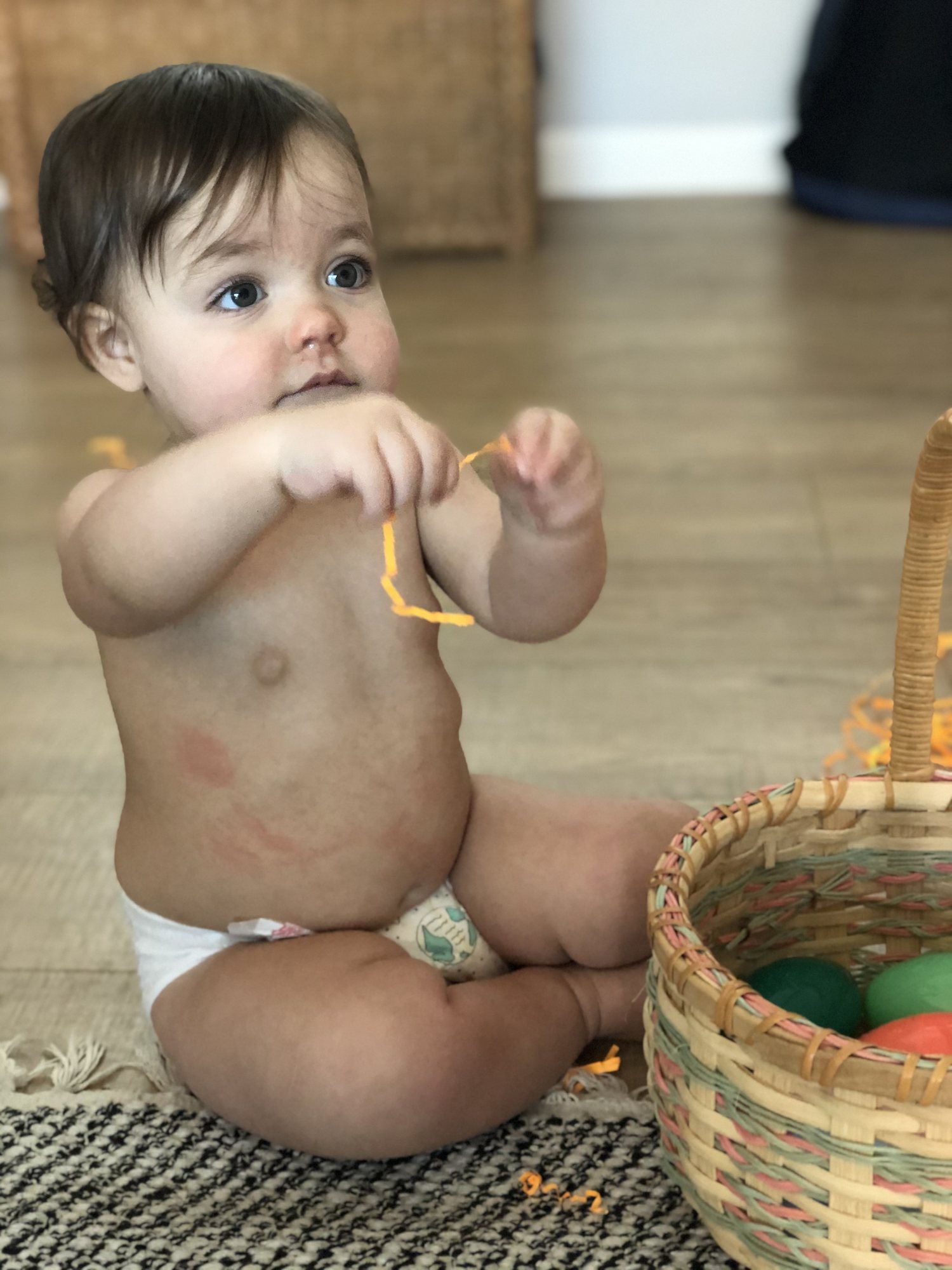 Nora's favorite part of Easter? Confetti!
