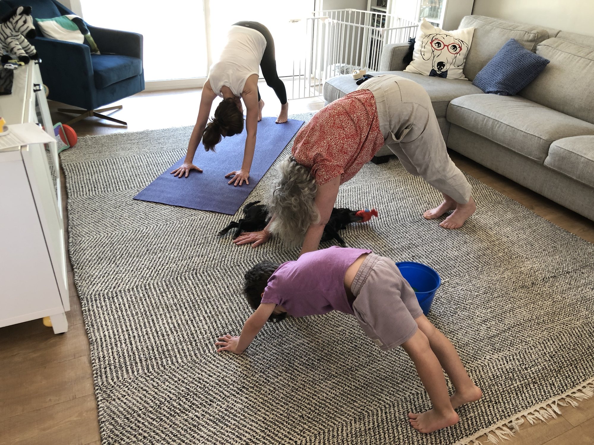 Some Mother's Day yoga.