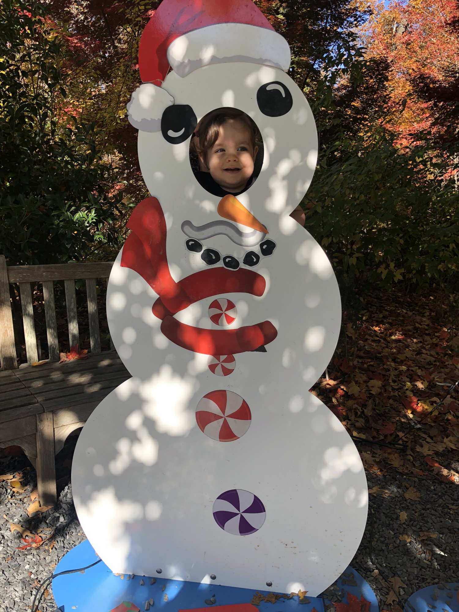 This is a close to a snowman as the kids will see for the foreseeable future!