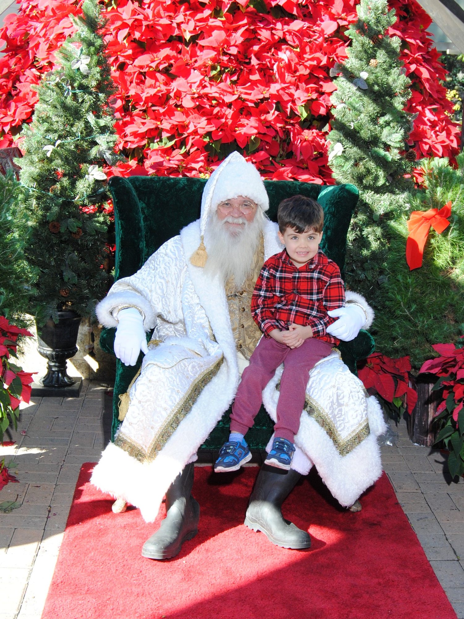 Ben LOVED visiting with Santa. Nora wanted nothing to do with him.