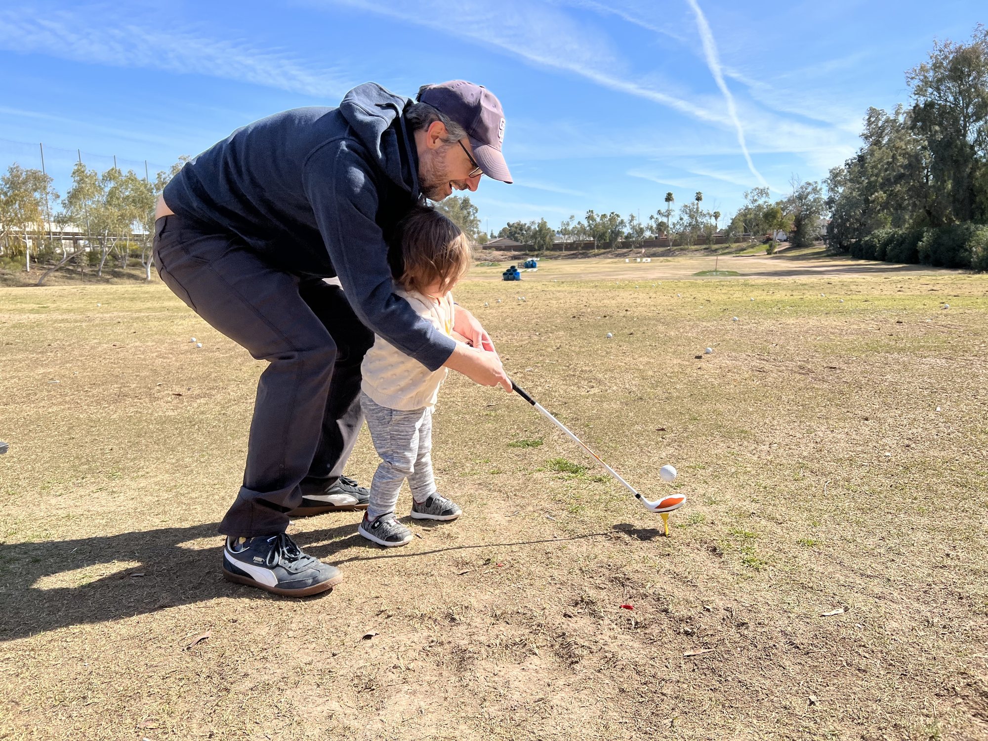 Nori's intro to golf.