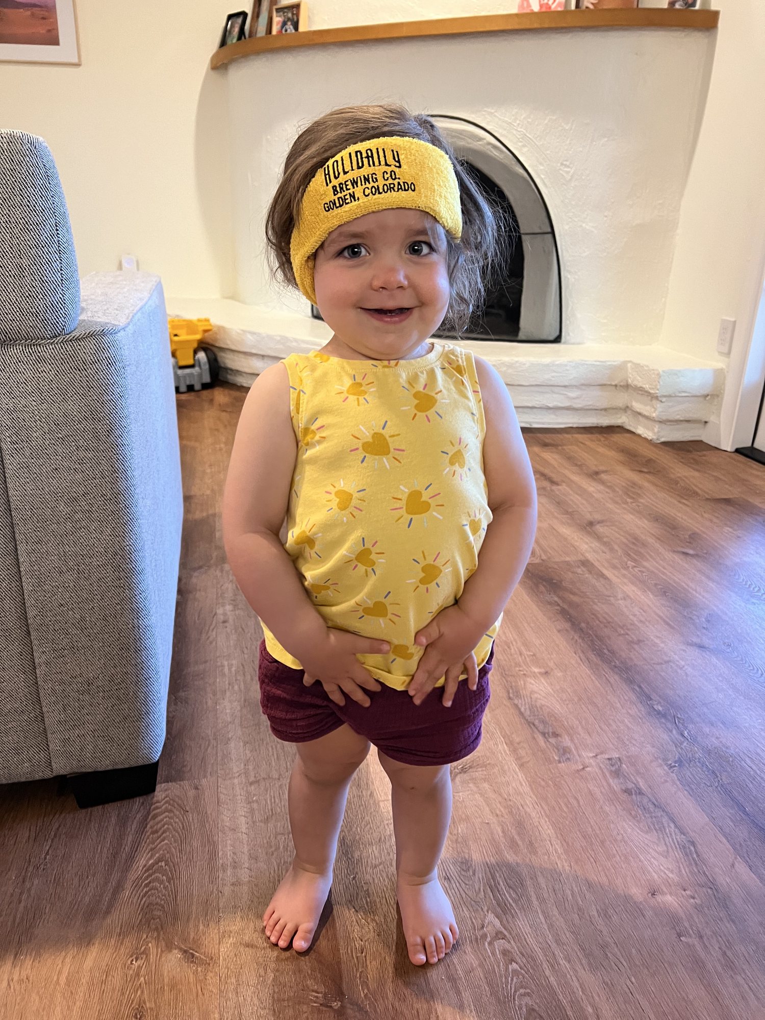 She's ready for her 80s workout!