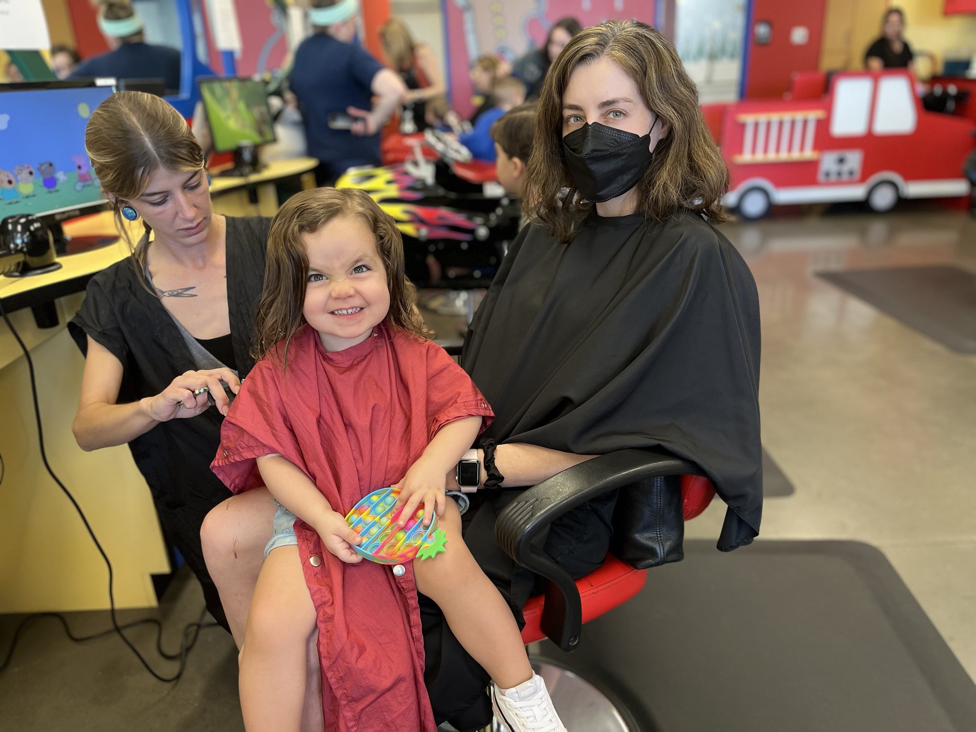 Nora's first haircut!