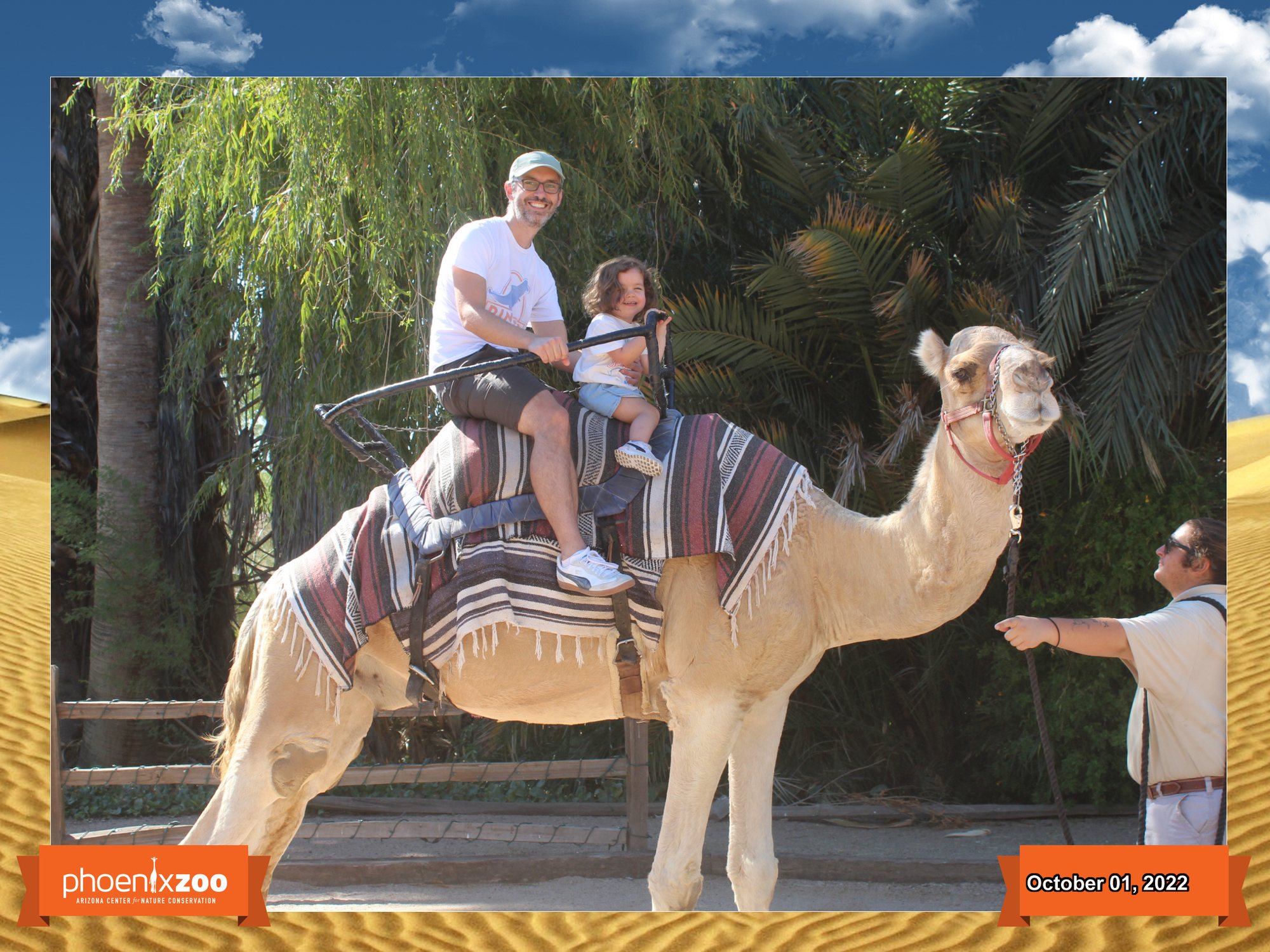 First camel ride for Nora!
