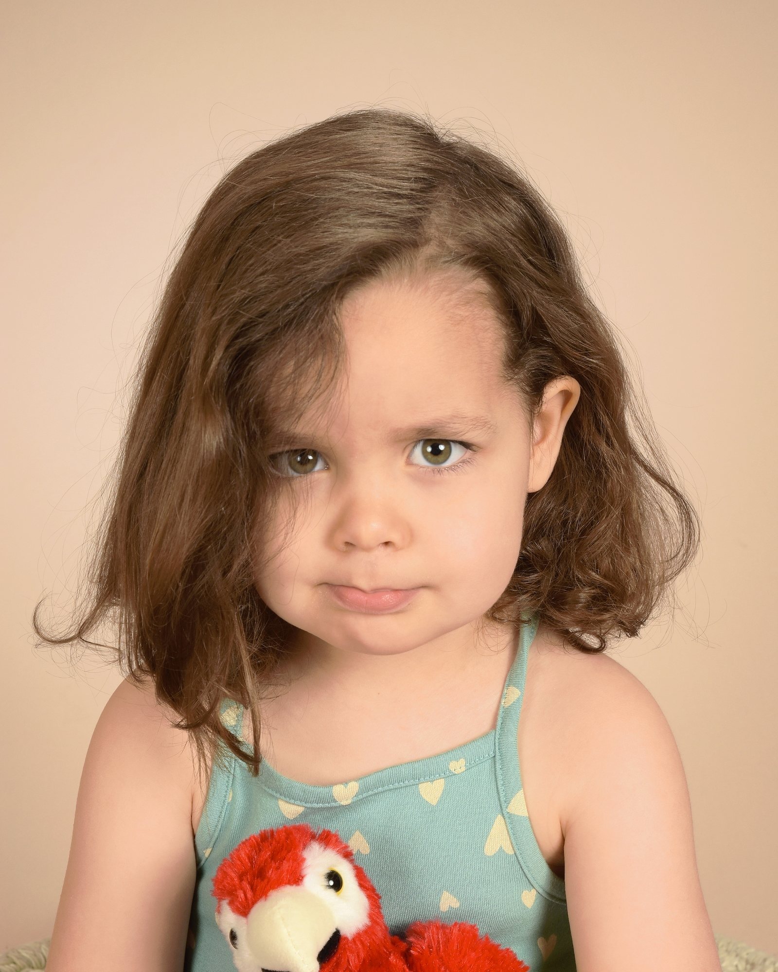 Nora's school picture, which happens to capture Nora's personality perfectly - giving "the brow" while on the verge of cracking up.