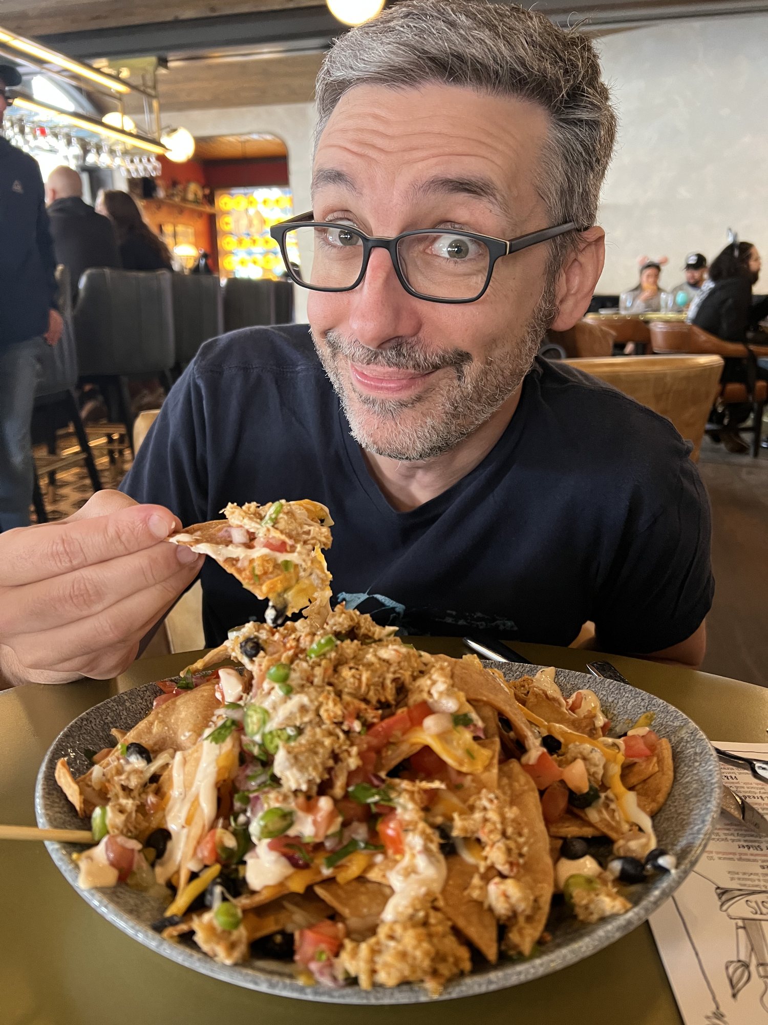 Lobster nachos at Lamplight Lounge. Highly recommended.