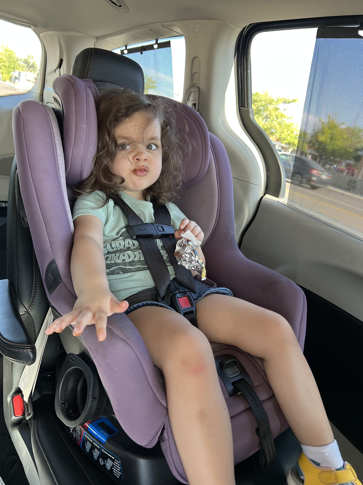 I think it's at this point she realized she might have bit off more chocolate than she could chew lol.