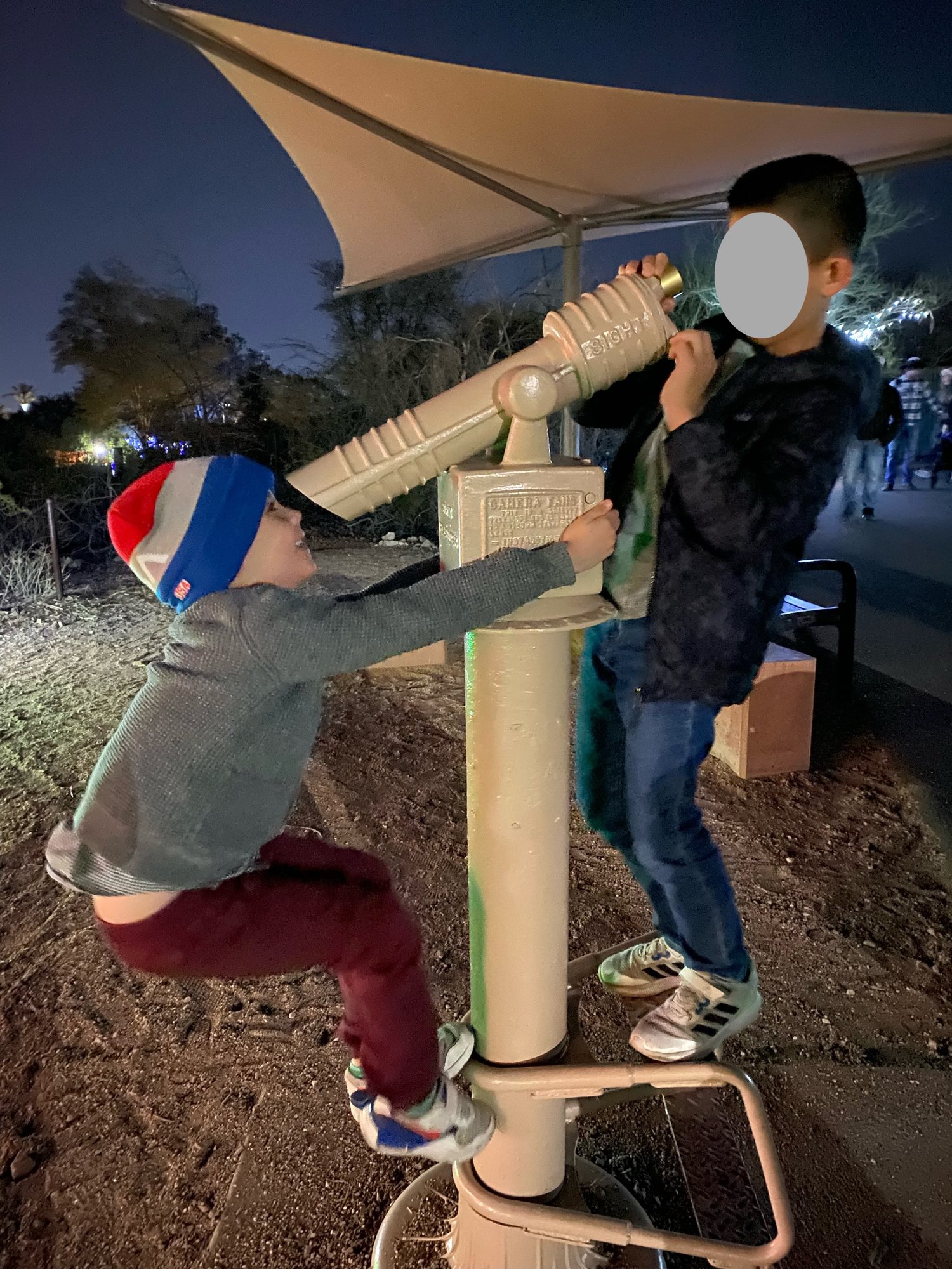 These two. LOL. Zoolights at the Phoenix Zoo.
