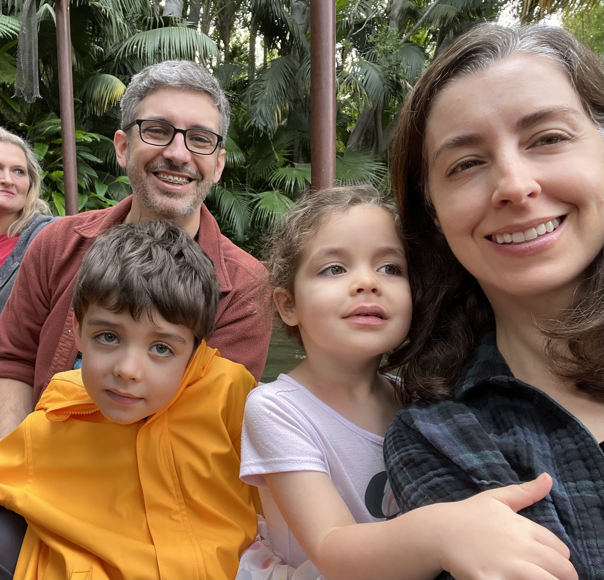 Jungle Cruise. One of our favs. Ben's face give you a good idea of the quality of jokes on the ride.
