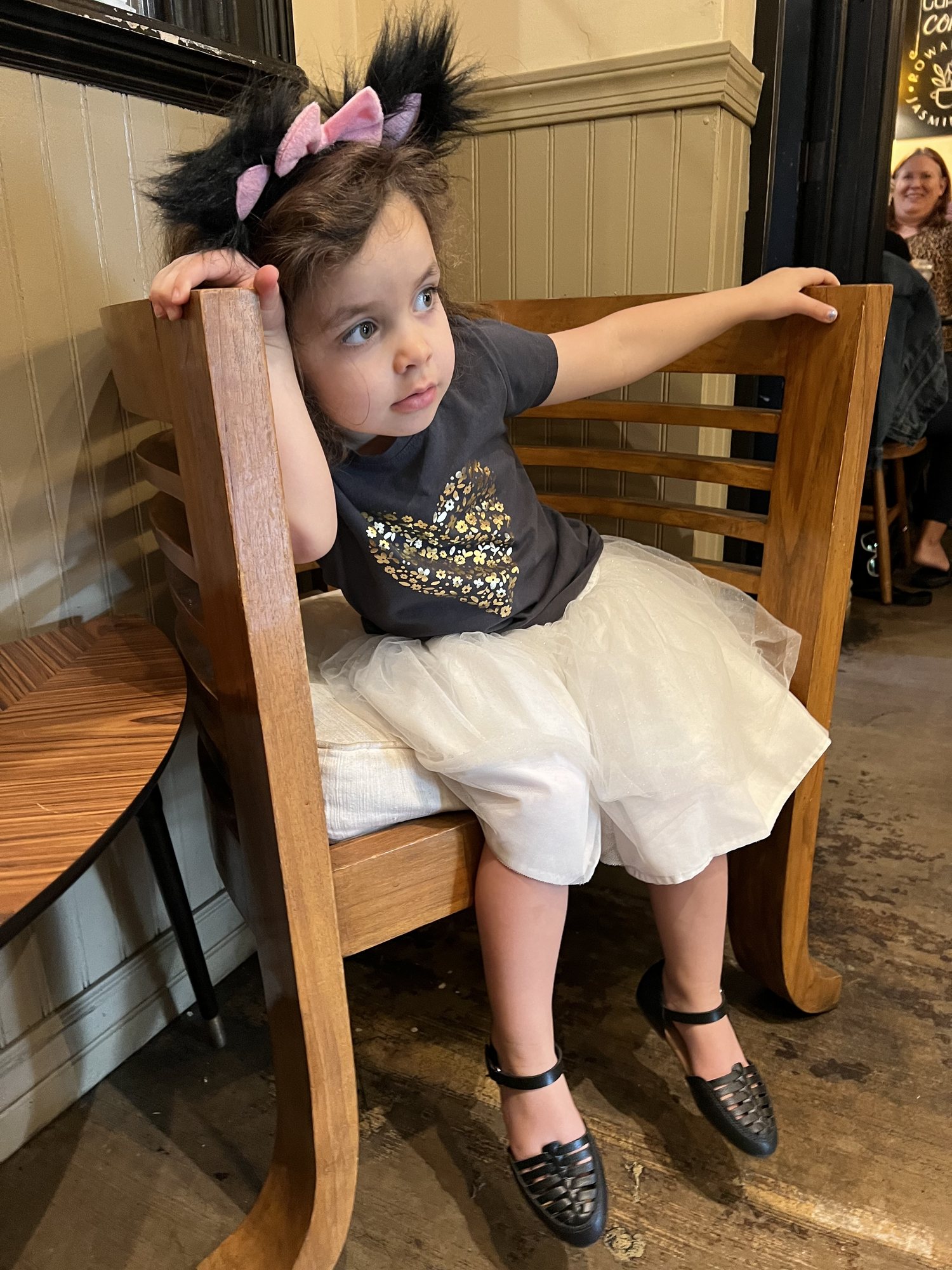 Waiting patiently for mom's tea.