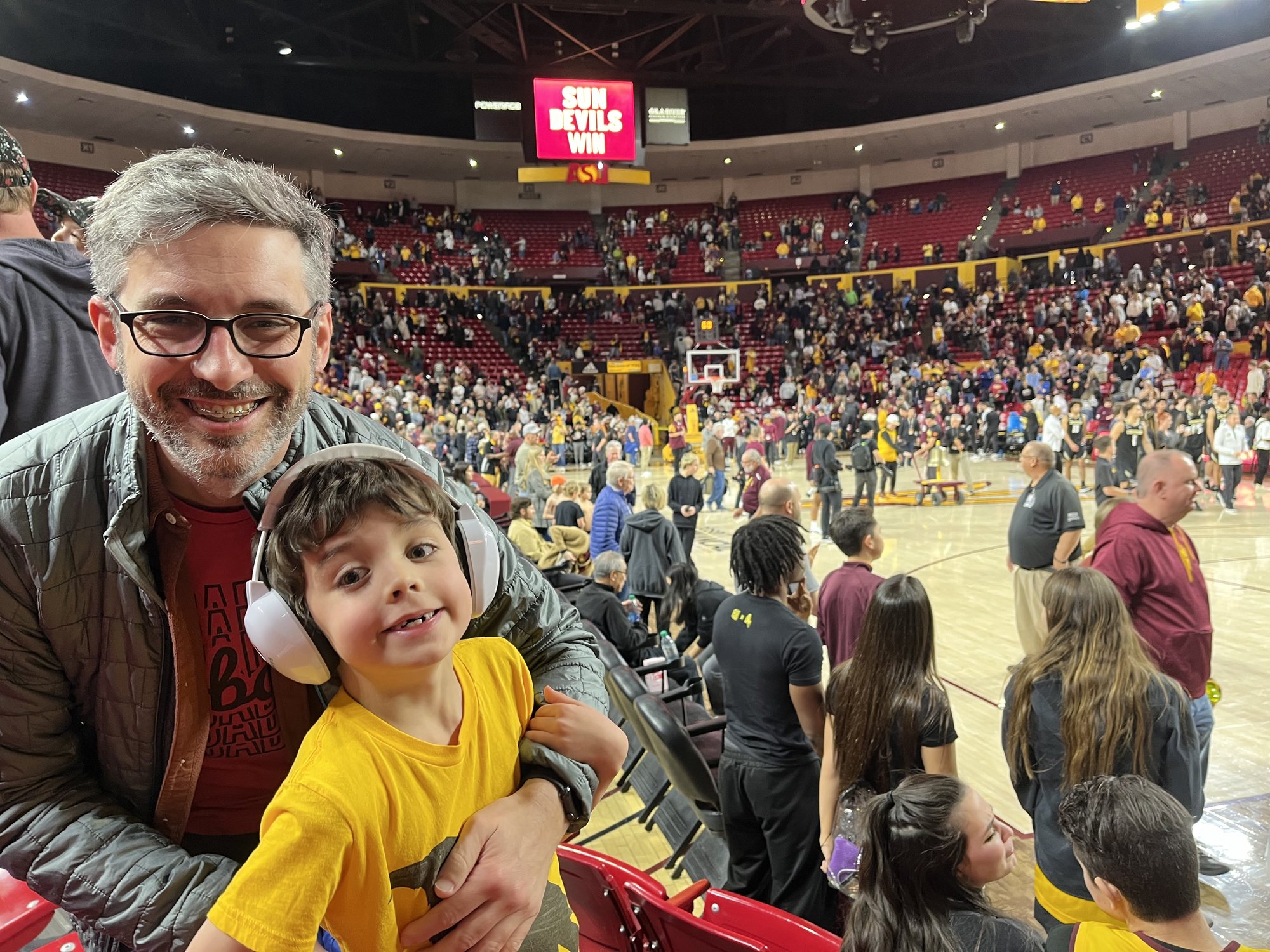 ASU basketball game with dad.