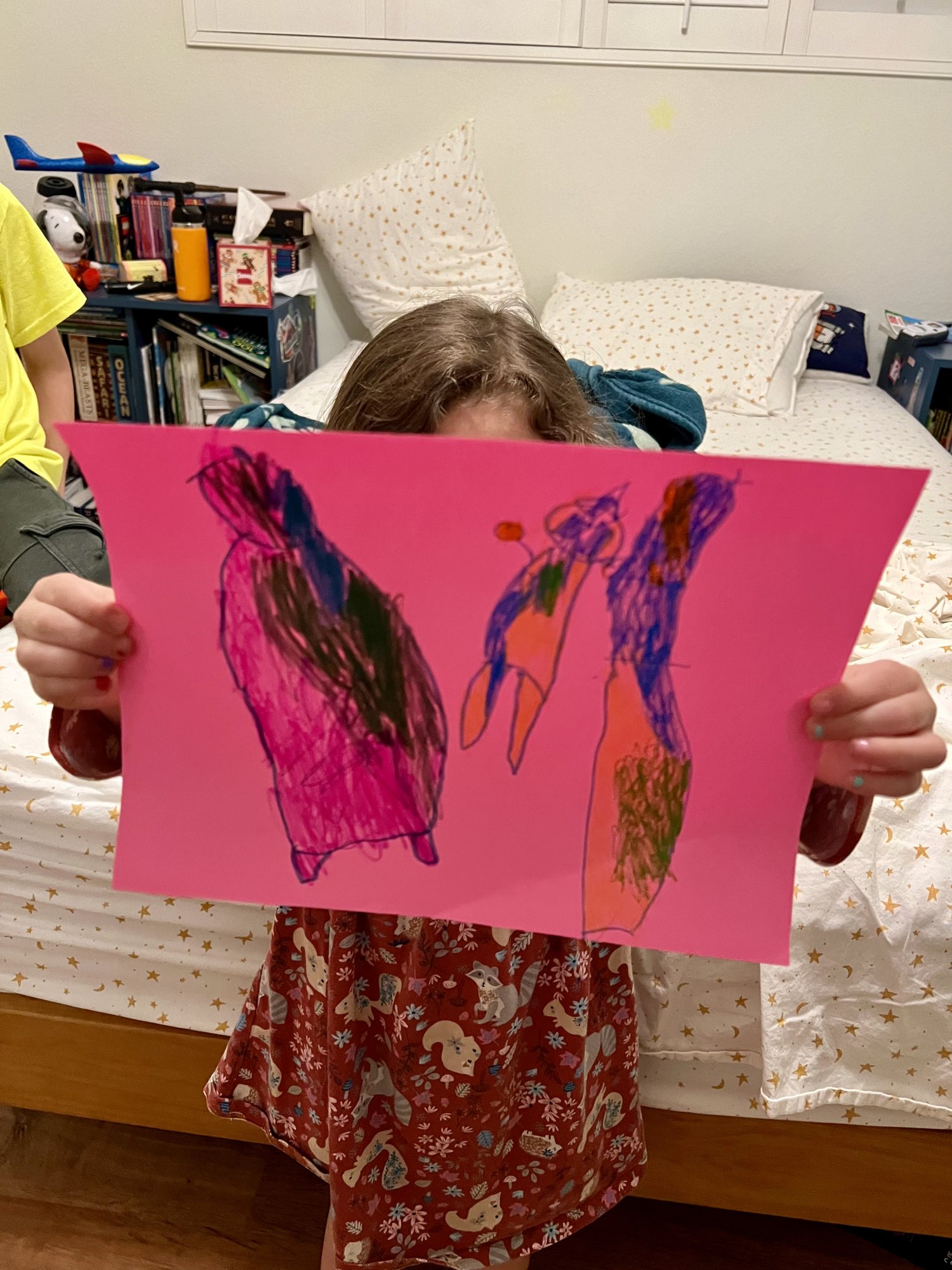 Drawing knights with Ben.