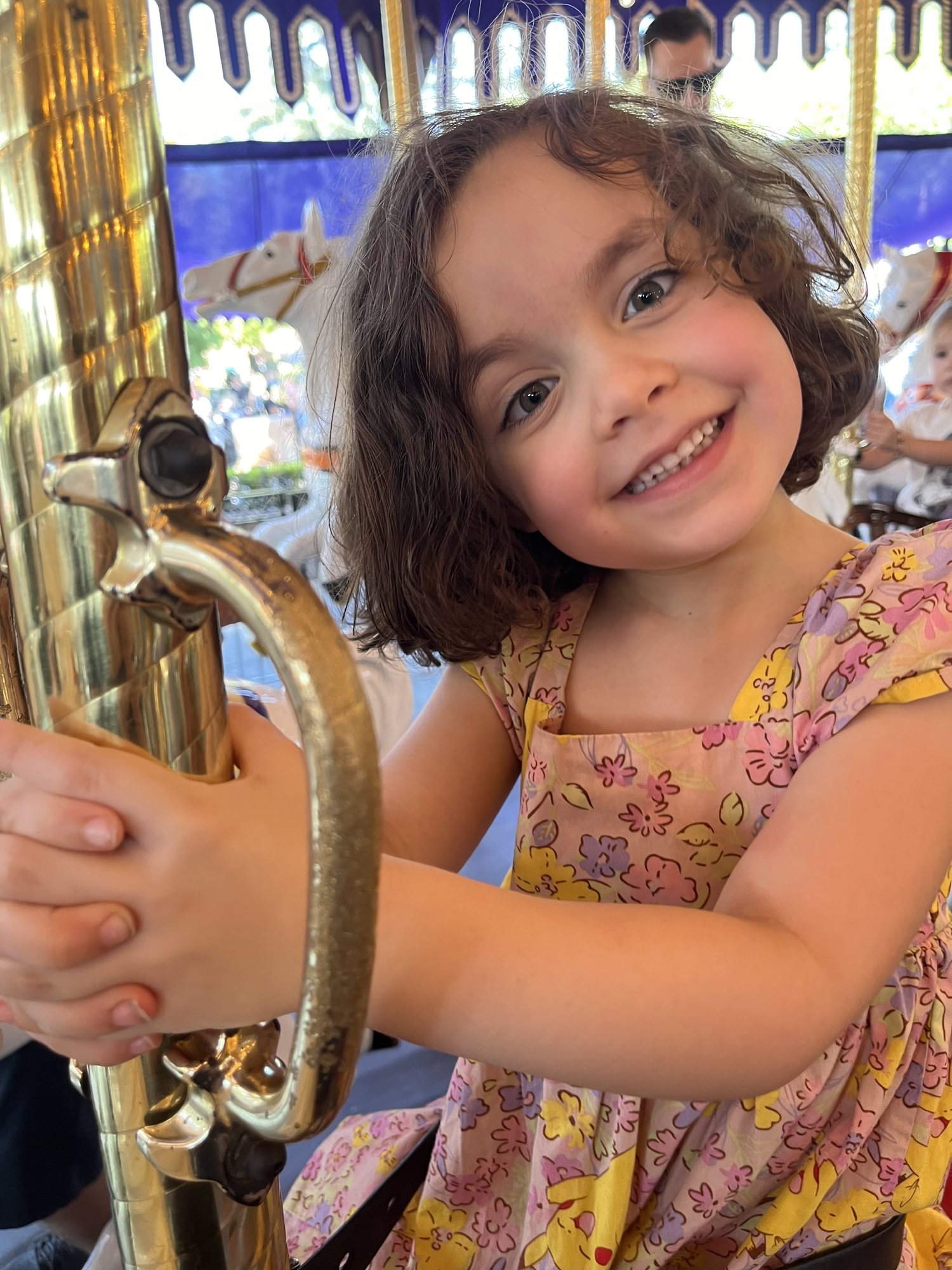 Nora's favorite ride, the carousel.