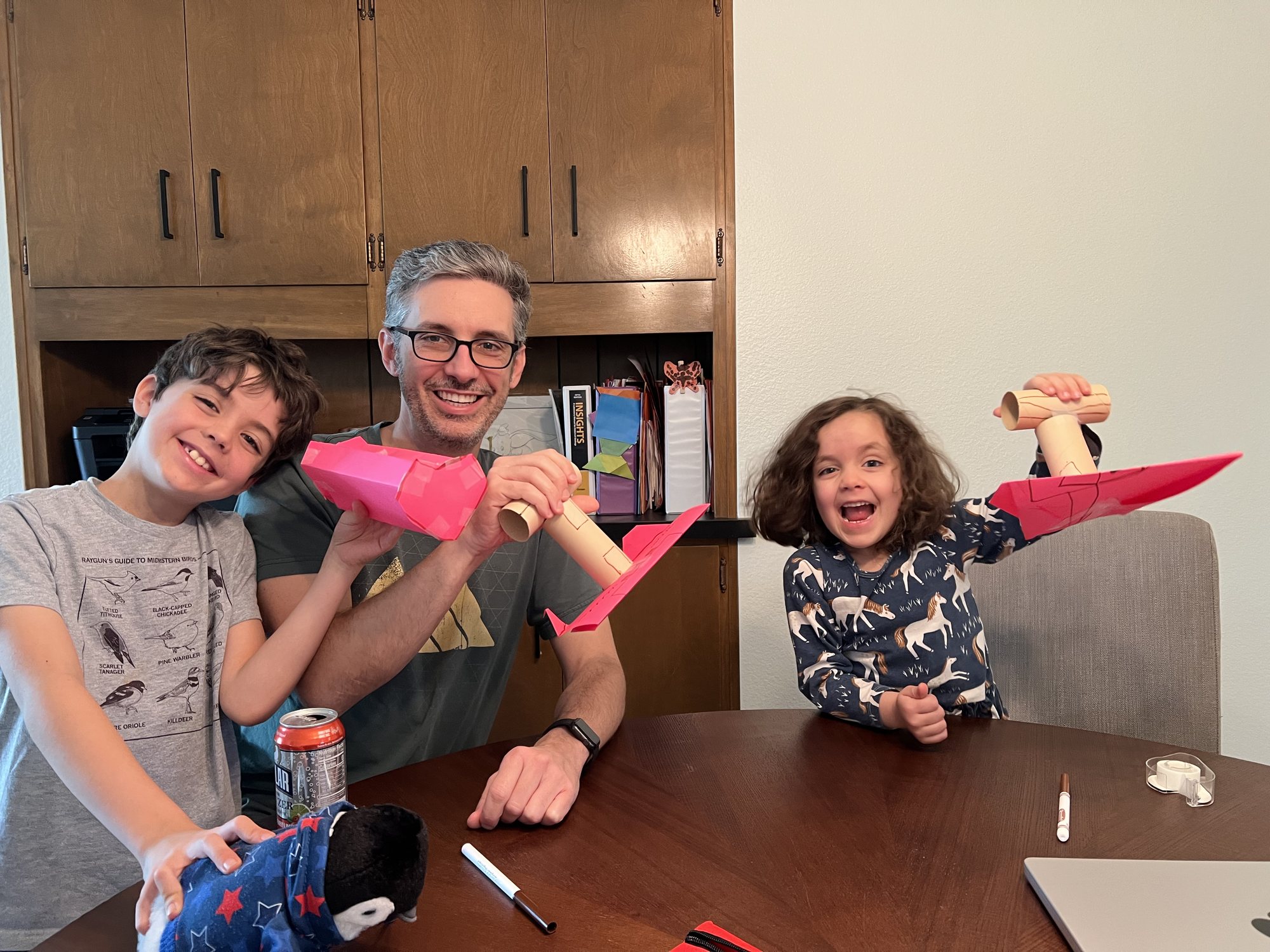 Nora craft project. She really likes being a leader and is always directing us to make stuff. 