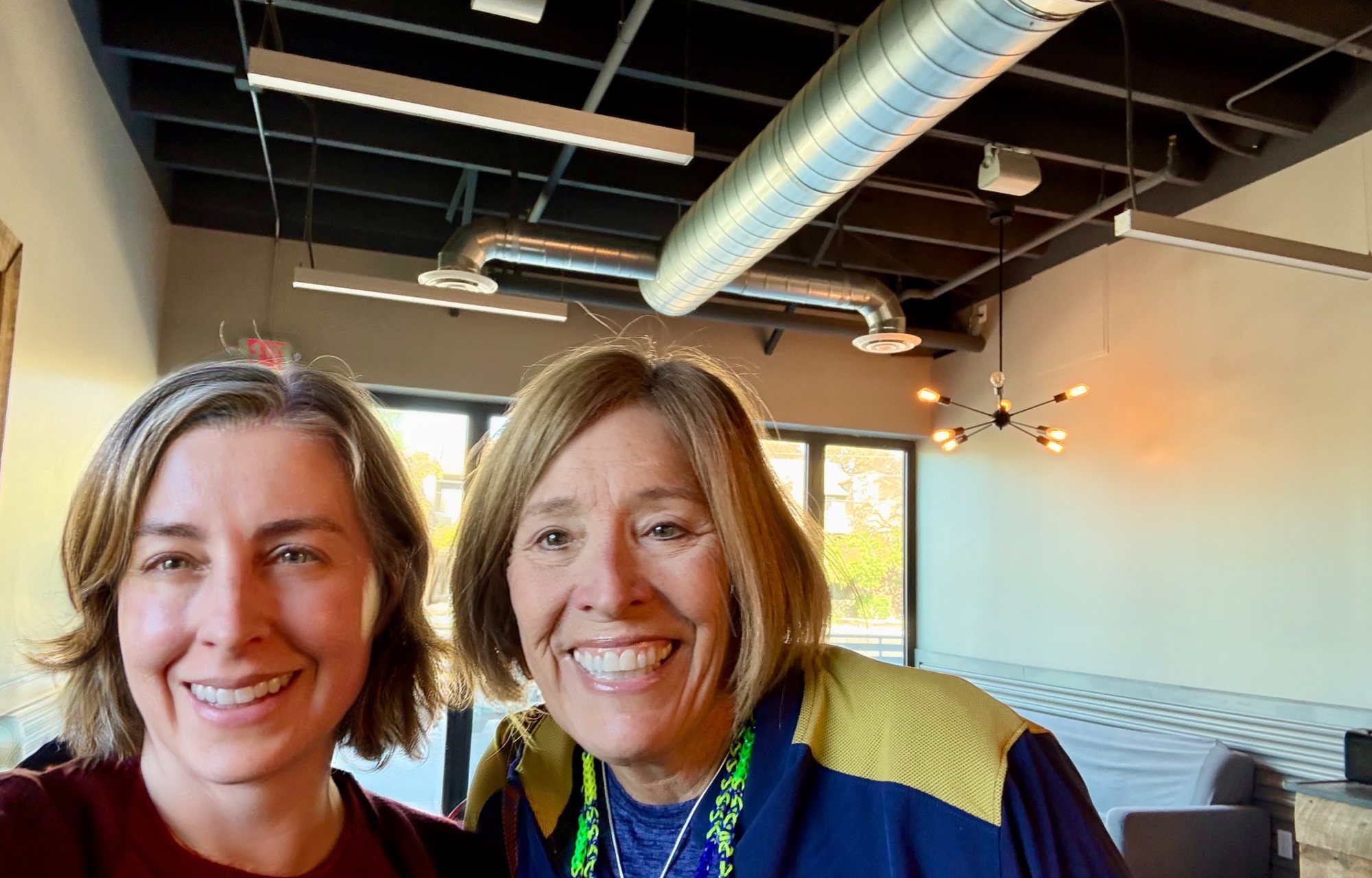 I ran in to Ben's teacher, Mrs. Schmidt, at lunch. She's the best!